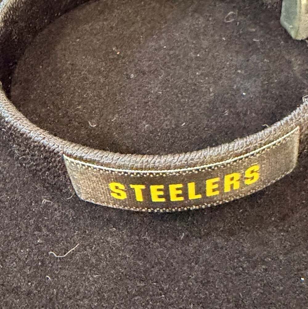 NFL Pittsburgh Steelers Black Ribbon Cuff Bracelet